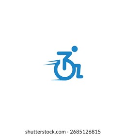 Logotipo dinámico del icono del acceso en silla de ruedas
