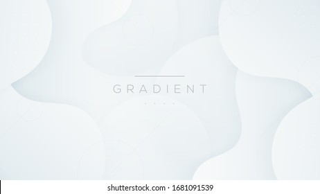Dynamic white abstract background with overlap layer
