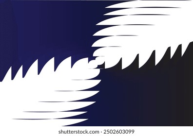 Dynamic White and Blue Abstract Design – Sharp Contrasting Spikes and Curves on a Gradient Background, Perfect for Modern Digital Art, Creative Projects, Bold Posters, and High-Impact Visuals. High-