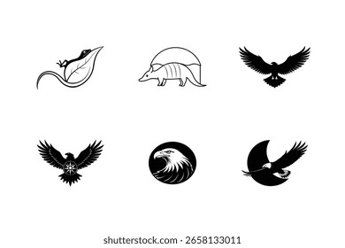  Colección dinámica de vida silvestre y emblema de águila