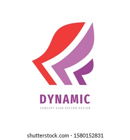 Dynamic wing arrow business logo design. Strategy sign. Delivery symbol. 