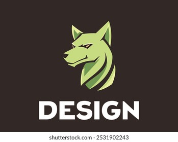 Dynamic wolf logo design that embodies courage, loyalty, and teamwork. Featuring a sleek and modern wolf head silhouette, this logo is perfect for companies, organizations, or sports teams seeking b