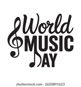 Dynamic World Music Day Vector Design with Musical Elements 2