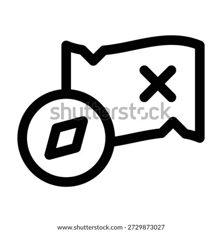 A dynamic "X marks the spot" design set against a vibrant treasure map background, perfect for adventure-themed projects, game graphics, or promotional materials. The bold red X and illustrated map elements evoke exploration, quests, and hidden rewards. Ideal for video game interfaces, book covers, posters, and digital content seeking a playful, adventurous tone.