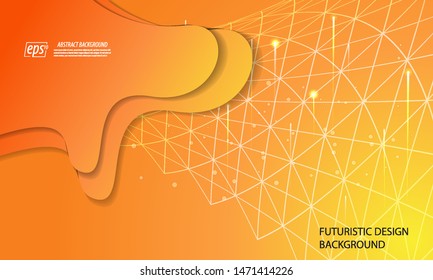 Dynamic yellow line background. Poster, templates, web vector design