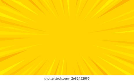 Fondo radiante amarillo dinámico con líneas de energía brillantes.