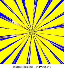 Dynamic yellow sunburst background vector