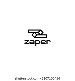 Dynamic Z letter line logo
