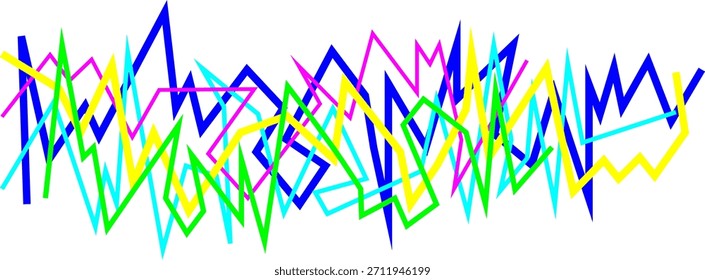 Ilustración dinámica de líneas de tendencia en zigzag