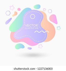 Dynamical colored forms. Abstract modern graphic elements. Gradient abstract banners with flowing liquid shapes. Template for the design of a logo, flyer or presentation. Vector illustration.