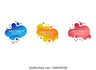 Dynamical colored forms and line. Gradient abstract banners with flowing liquid shapes. Template for the design of a logo, flyer or presentation