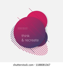 Dynamical Colored Forms and Lines. Abstract Modern Graphic Elements. Gradient Colors Banner with Flowing Liquid Shapes. Template for Design of a Logo, Flyer or Presentation. Vector Illustration.