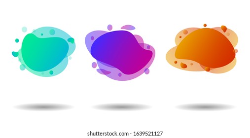 Dynamical colored forms and lines. Flowing shapes banners. Template for design of logo, flyer, presentation, vector illustration. Modern set of abstract banners. Vector bright template banners.