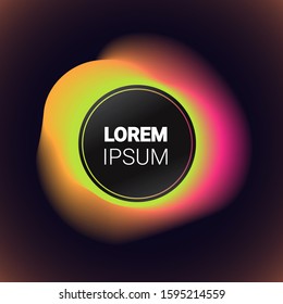 dynamical colorful gradient form abstract banner flowing liquid shape fluid color badge modern graphic element copy space vector illustration