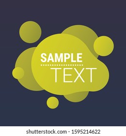 dynamical green gradient form abstract banner flowing liquid shape fluid color badge modern graphic element copy space vector illustration