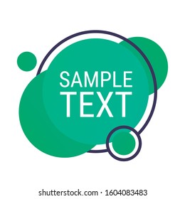 dynamical green gradient form abstract banner flowing liquid shape fluid color badge modern graphic element copy space vector illustration