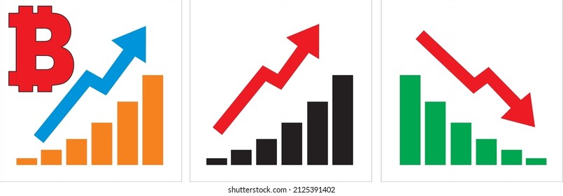 Dynamics, fall, jumps, bitcoin.Vector graphics, isolated on white.