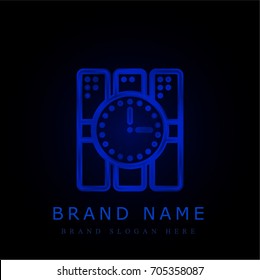 Dynamite blue chromium metallic logo