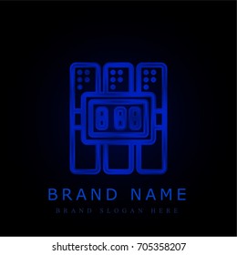 Dynamite blue chromium metallic logo