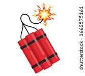 Dynamite bomb cartoon on white background, vector illustration