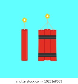 Dynamite bomb icon. Vector illustration.