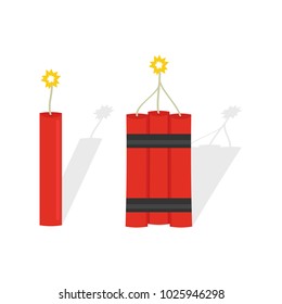 Dynamite bomb icon. Vector illustration.