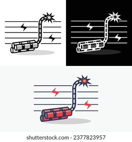 Dynamite Bomb Music Explosion Logo