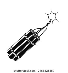 Dynamite bomb. Dynamite stick. Retro pop art style. Cartoon comic vector illustration