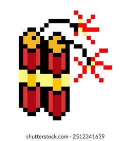 Dynamite Bombenwaffe im Pixel-Art-Stil