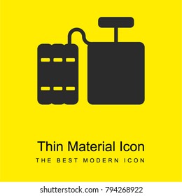 Dynamite bright yellow material minimal icon or logo design