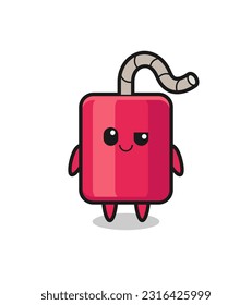 dynamite cartoon with an arrogant expression , cute style design for t shirt, sticker, logo element