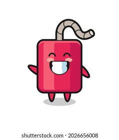 dynamite cartoon character doing wave hand gesture , cute style design for t shirt, sticker, logo element