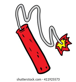 dynamite cartoon illustration isolated on white