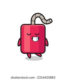 dynamite cartoon illustration with a shy expression , cute style design for t shirt, sticker, logo element