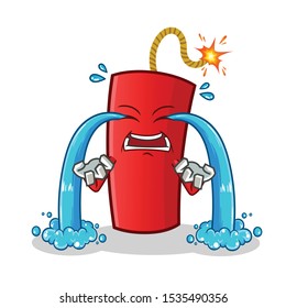 dynamite cry mascot vector cartoon illustration