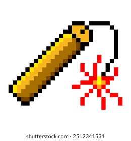 Explosivo dinâmico em estilo pixel art