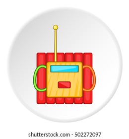 Dynamite explosives icon. Cartoon illustration of dynamite explosives vector icon for web