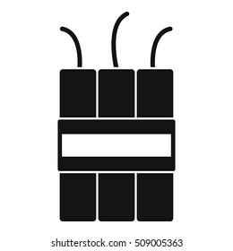 Dynamite explosives icon. Simple illustration of dynamite explosives vector icon for web