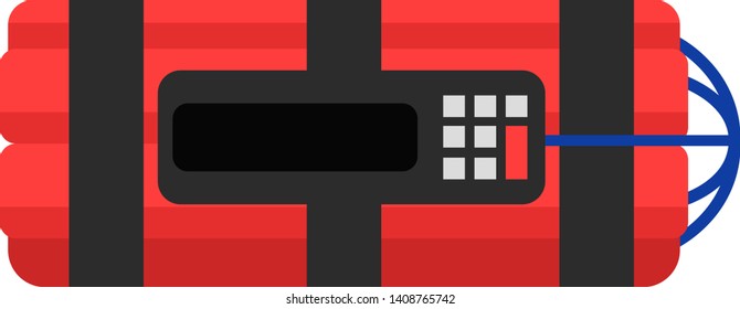 Dynamite flat illustration on white