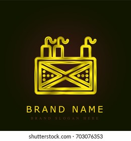 Dynamite golden metallic logo