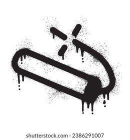 Dynamite graffiti with black spray paint