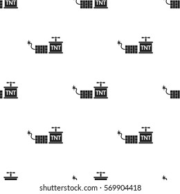 Dynamite icon in black style isolated on white background. Mine pattern stock vector illustration.