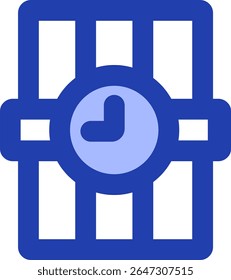 Diseño de estilo azul de icono de dinamita