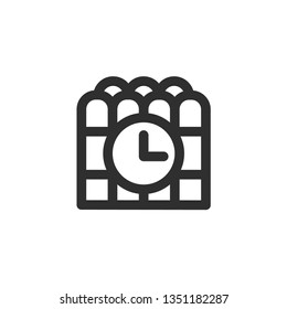 Dynamite Icon , Bomb Logo , Terrorism Symbol .