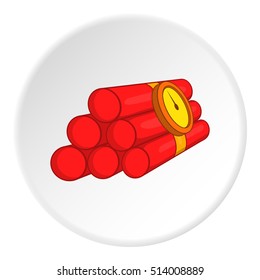 Dynamite icon. Cartoon illustration of dynamite vector icon for web