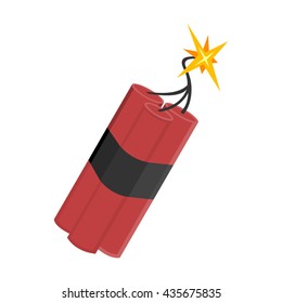 Dynamite icon cartoon. Singe western icon from the wild west collection.