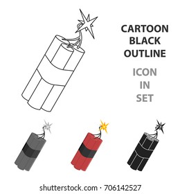 Dynamite icon cartoon. Singe western icon from the wild west cartoon.