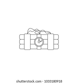 dynamite icon. Element of military icon for mobile concept and web apps. Thin line icon for website design and development, app development. Premium icon on white background