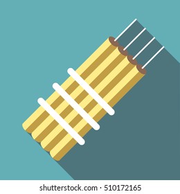 Dynamite icon. Flat illustration of dynamite vector icon for web