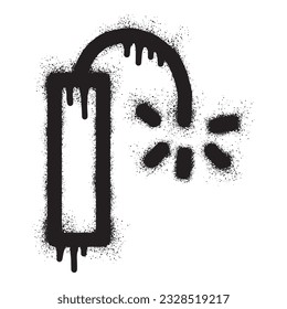 Dynamitsymbol Graffiti mit schwarzer Spray-Farbe